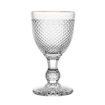 Cj 6 Taças Wolff Vidro C fio Dourado Bico de Jaca 300ml