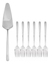Cj 7 Peças Espátula P/ Bolo E 6 Garfos Viena - Wolff