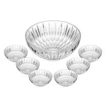 Cj 7 pecas para sobremesa de vidro raios - wolff