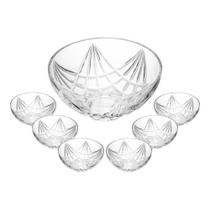 Cj 7 pecas para sobremesa de vidro sun - wolff