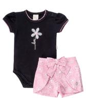 Cj body/short linho fem