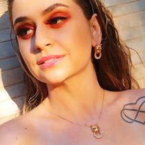 CJ Brinco e Colar Leopardo Micro e Baguete Cristal