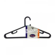 Cj.Cabides Adulto Preto C/3 -563