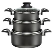 Cj. Caçarolas 16 a 20 - PRESTIGE Tampa de Vidro - Marcolar