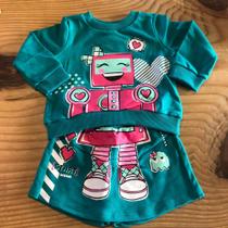 Cj casaco e short saia robo ml esmeralda tm 03