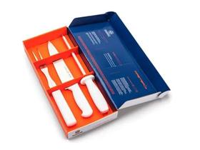 Cj churrasco branco 3pc master line mundial 7800-3hb