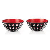Cj de 2 bowls 12cm em acrilico vermelho le murrine - guzzini