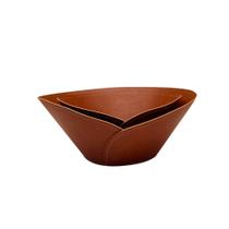 CJ DE CENTRO DE MESA EM material sintético MARROM 2PCS