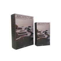 Cj de livros decorcaixa arquitetura branco e marrom 2pcs