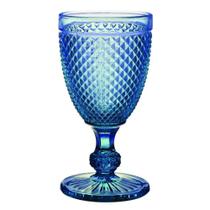 Cj De Tacas Para Vinho Bico De Jaca De Vidro Azul 6 Pcs Inca - Incasa