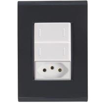 Cj Dois Interruptor Duplo E Tomada 20a Liz Grafite Tramontina Completo Pronto Tramontina Cj Dois Interruptor Duplo E Tomada 20a Liz Grafite Tramontina Completo Pronto Tramontina