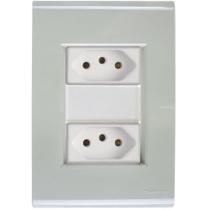 Cj Duas Tomadas Dupla 10a Liz Verde Ardósia Tramontina Completo Pronto Tramontina Cj Duas Tomadas Dupla 10a Liz Verde Ardósia Tramontina Completo Pronto Tramontina