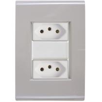 Cj Duas Tomadas Dupla 20A Liz Fendi Tramontina completo pronto