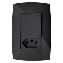 Cj Duplo Paralelo + Tomada 20A 4X2 - Home Grafite