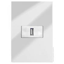 Cj Entrada Usb 2.A Hor. 4X2 - Recta Espelhada Prata Gloss