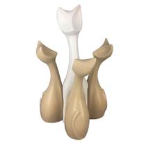 Cj. escultura família de gatos Cj. escultura família de gatos