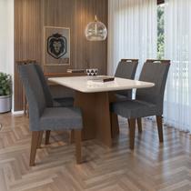 Cj evora 120x90 tp mdf/vidro c/4 cad Cj evora 120x90 tp mdf/vidro c/4 cad