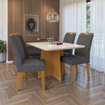 Cj evora 120x90 tp mdf/vidro c/4 cad Cj evora 120x90 tp mdf/vidro c/4 cad