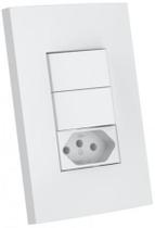 Cj Int. 2 Paralelos + Tomada 20A 4X2 - Enerbras Dubai Branco