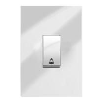 Cj Int. Pulsador De Campainha Ver. 4X2 Recta Espelhada Gloss