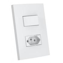 Cj Int. Simples + Tomada 10A 4X2 - Enerbras Dubai Branco