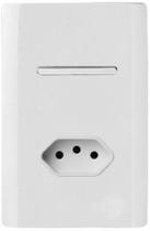 Cj Int. Simples + Tomada 20A 4X2 - Novara Branco Total Cj Int. Simples + Tomada 20A 4X2 - Novara Branco Total