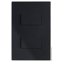 Cj Interruptor Duplo Paralelo Black 4x2 Recta Satin