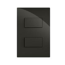 Cj interruptor duplo paralelo recta chocolate gloss brilhante Cj interruptor duplo paralelo recta chocolate gloss brilhante