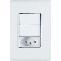 Cj Interruptor Duplo Paralelo + Tomada 20A Branco 4X2 - Tramontina Liz - Tlz57170/075Br