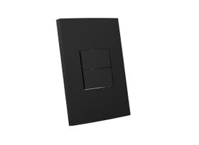 Cj Interruptor Duplo Simples 2 Teclas Preta Completa 4x2 Dubai