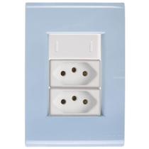 Cj Interruptor E Duas Tomadas 10a E 20a Liz Azul Jeans Tramontina Completo Pronto Tramontina Cj Interruptor E Duas Tomadas 10a E 20a Liz Azul Jeans Tramontina Completo Pronto Tramontina