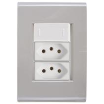 Cj Interruptor e Duas Tomadas 10A e 20A Liz Fendi Tramontina completo pronto