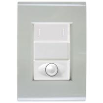 Cj Interruptor paralelo + Dimmer ajustável Liz Verde Ardósia Tramontina completo pronto