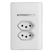 Cj Interruptor Paralelo + Tomada Dupla 10A Suporte 4X2