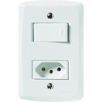 Cj Interruptor Simples com Tomada 10a 4x2 - Tramontina Lux2 - Tlx57145/064br