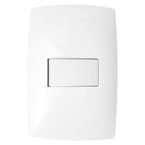 Cj Interruptor Simples Horizontal 4X2 - Blux Home Branco Cj Interruptor Simples Horizontal 4X2 - Blux Home Branco