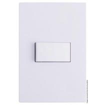 Cj interruptor simples horizontal 4x2 - recta branco satin fosco - brs11980-6br