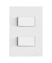 Cj Interruptor Simples + Paralelo Branco 4x2 Recta Satin Cj Interruptor Simples + Paralelo Branco 4x2 Recta Satin