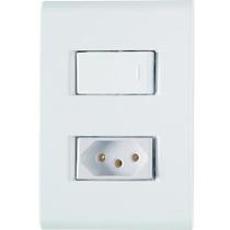 Cj Interruptor Simples+ Tomada 20A Branco 4X2 Tramontina Liz