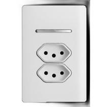 Cj Interruptor Simples + Tomada Dupla 20A Suporte 4X2