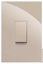 Cj interruptor simples vertical 4x2 recta areia gloss