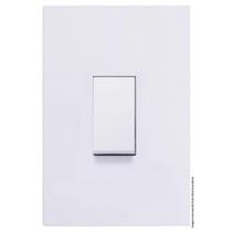 Cj interruptor simples vertical 4x2 - recta branco gloss 10856-1