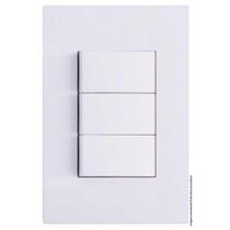 Cj interruptor triplo 2 paralelo + 1 simples 4x2 - recta branco gloss 11072-8