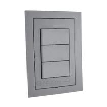 Cj Interruptor Triplo Simples 4X2 - Dicompel Ekron Cinza
