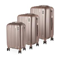 Cj. Malas ABS 3 Pecas P/M/G Rodas 360 - AeroMalas Suécia Cj. Malas ABS 3 Pecas P/M/G Rodas 360 - AeroMalas Suécia