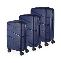 Cj Malas Polipropileno 3 Peças P, M, G Rodas 360 Havana