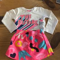 Cj ml blusa j3924 saia j3603 tm 02 cor off/rosa