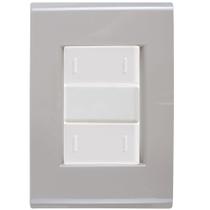 Cj Placa Dois Interruptor Duplo Liz Fendi Tramontina completo pronto