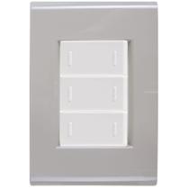 Cj Placa Três Interruptor Triplo Liz Fendi Tramontina completo pronto