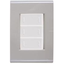 Cj Placa Três Interruptor Triplo Liz Fendi Tramontina Completo Pronto Tramontina